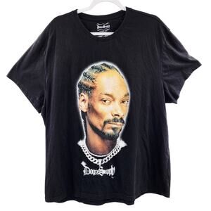 Snoop Dogg DOGG SUPPLY Graphic Rap Tee Black Cotton Blend T-Shirt Men's Size 2XL
